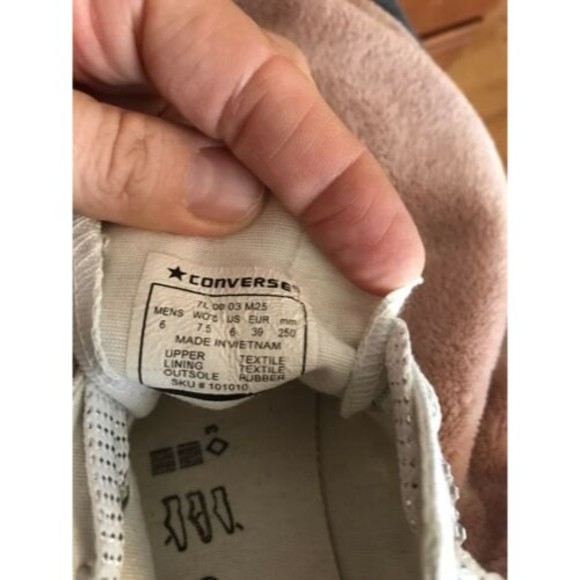 Converse All Star sneakers unisex women 7.5  white Swarovski crystals Shoes - Picture 6 of 7